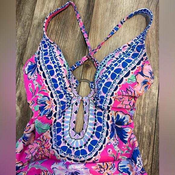 Lilly Pulitzer Ester One Piece Swimsuit Size 8 - Picture 3 of 6